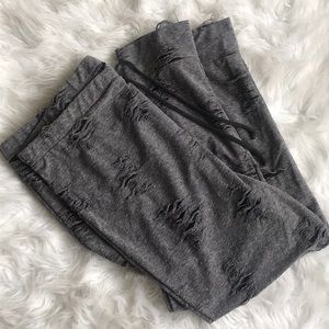 Grey Distressed Fashion Nova Joggers